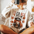 Feral Girl Fall Shirt Fall Feral Autumn Funny Halloween Shirt Fall Girl Funny Raccoon Halloween Shirt T-Shirts, Hoodie, Sweatshirt