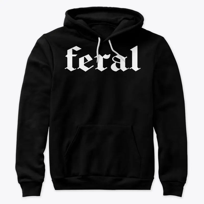 Feral Human Hoodie, Funny Feral Mama Hoodie, Unisex Feral Wife Girl Dude Pullover, Cozy Graphic Sweatshirt, Full Size...