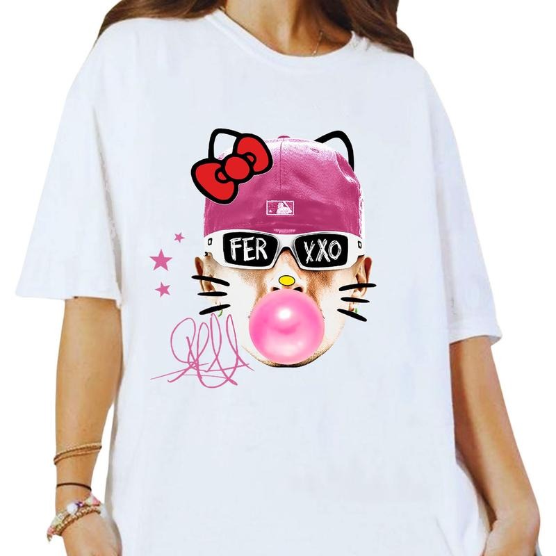 Ferxxooo Pink Cute Cotton Graphic T-shirt for Women Hoodie, Sweatshirt | GrindPrints.com