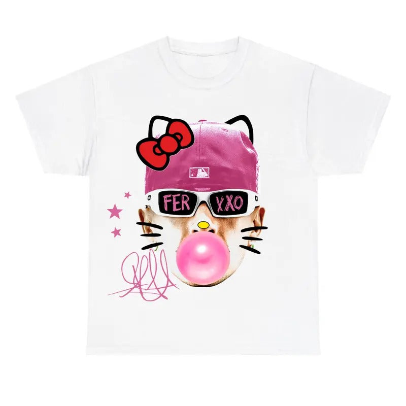 Ferxxooo Red BUBBLE GUM Kitty Shirt for Women Hoodie, Sweatshirt | GrindPrints.com