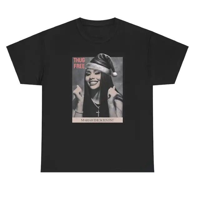 Festive Mariahh Vintage Santa T-Shirt,Retro ChristmasTee Classic Cotton Hoodie, Sweatshirt | GrindPrints.com