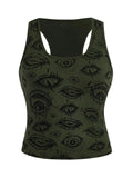 Figure Graphic Crop Tank Top Scoop Neck Sleeveless Y2k Goth Tops T-Shirts, Hoodie, Sweatshirt | GrindPrints.com