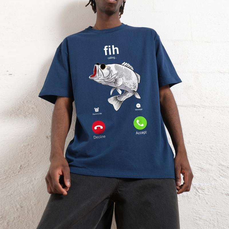 Fih Calling Shirt Remind Message Decline Accept Phone Call Fish T-Shirts, Hoodie, Sweatshirt