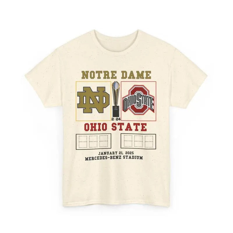 Final CFP Notre Dame VS Ohio State T-Shirt, Write the match results using a permanent marker Tee, Funny TShirt Write your...