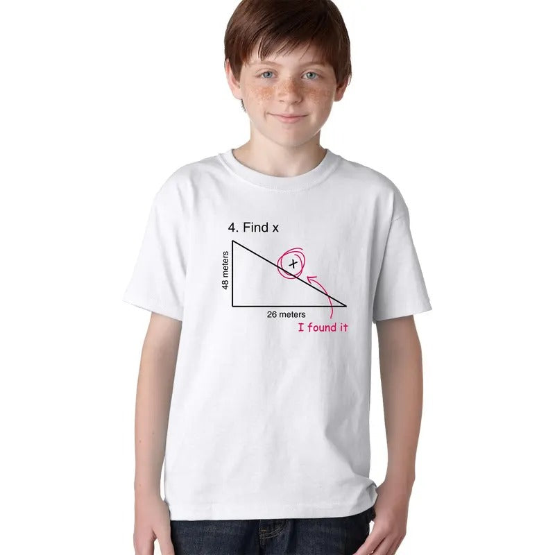 Find X Youth T Shirt Funny Variable Student Classroom Math Teacher Tee For Kids Funny T Shirts Teacher Tops for Kids...