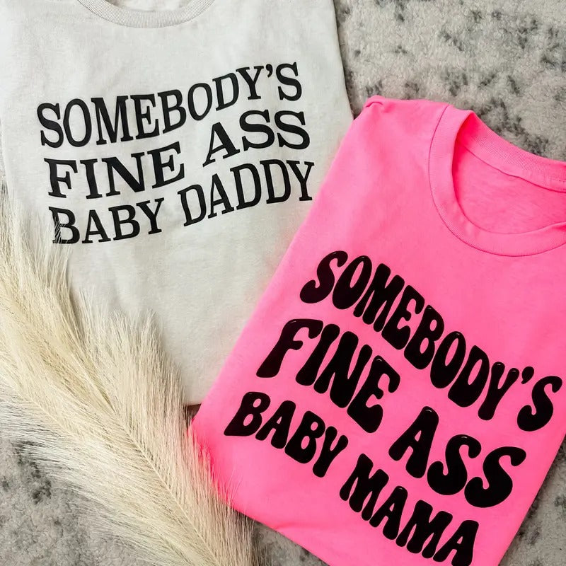 Fine Ass Baby Mama Graphic Tee Hoodie, Sweatshirt | GrindPrints.com