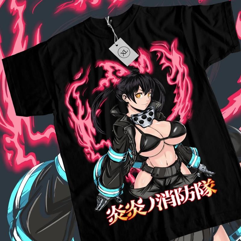 Fire Force Anime T-Shirt & Sweatshirt, Tamaki Kawai Waifu Girl Graphic Tee, Anime Manga Lover Gifts Hoodie | GrindPrints.com
