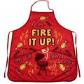 Fire It Up Grill Funny Backyard Bar-B-Que Meats Graphic Novelty Kitchen Accessories Funny Graphic Kitchenwear Funny Food ...