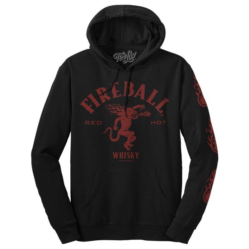 Fireball Whisky Dragon Hooded Sweatshirt - Black T-Shirts, Hoodie | GrindPrints.com