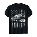 Fireman American Flag Thin Red Line Firefighter Shirt T-Shirt Made in USA Hoodie, Sweatshirt | GrindPrints.com