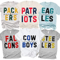 First Down Football T-Shirts Football Sports Tshirts Retro Football Tees Team Colors Sports Tees Fan Favorite Football...