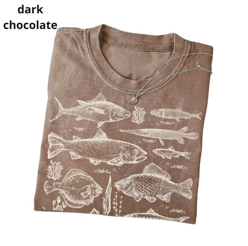 Fish Tattoo Vintage 90s Retro Y2k Fisher Shirt Fish Shirt Bass Lovers Fisher Ocean T-Shirts, Hoodie, Sweatshirt