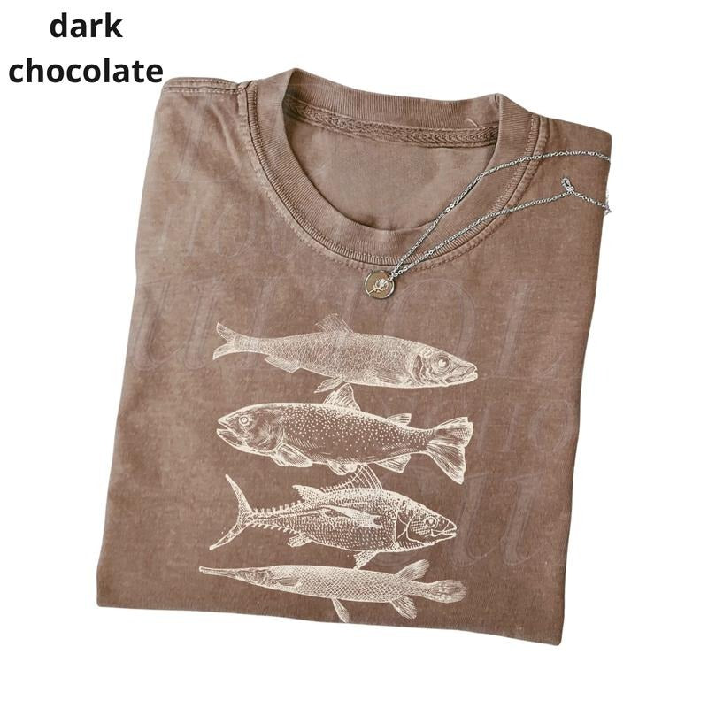 Fish Tattoo Vintage 90s Retro Y2k Fisher Shirt Fish Shirt Bass Lovers Fisher Ocean Shirt T-Shirts, Hoodie, Sweatshirt