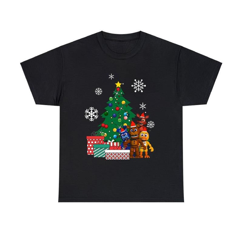 Five Nights at Freddys Horror Game Holiday T-Shirt Arcade Night Graphic Tee Hoodie, Sweatshirt | GrindPrints.com