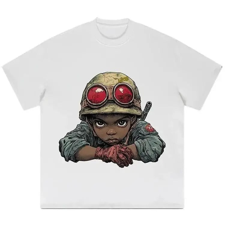 Flame Boy Graphic Print Cotton T-Shirt Top Hoodie, Sweatshirt | GrindPrints.com