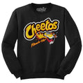 Flamin' Hot Cheetos Faded Logo Crewneck Sweatshirt - Black T-Shirts, Hoodie | GrindPrints.com