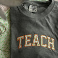 Floral Applique TEACH Tshirt Hoodie, Sweatshirt | GrindPrints.com