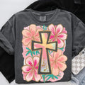 Floral Cross DTF Transfers - THIS IS NOT A SHIRT Hoodie, Sweatshirt | GrindPrints.com