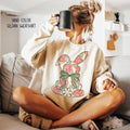 Floral Easter Shirt, Easter Sweatshirt, Coquette Bow Easter Tshirt, Easter Rabbit Shirt, Easter Shirts for Women, Easter...