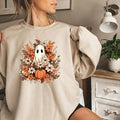 Floral Ghost Shirt, Halloween Ghost Sweatshirt, Flower Halloween Shirt, Vintage Sweatshirt, Fall Sweater Hoodie
