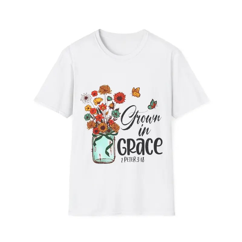 Floral Grow In Grace Succulent Plant Christian Religious T-Shirt Hoodie, Sweatshirt | GrindPrints.com