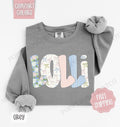 Floral Lolli Comfort Colors Sweatshirt, Cute Spring Grandma Sweater, Coquette Lolli Crewneck T-Shirts, Hoodie