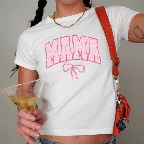 Floral Mama Baby tee, Coquette Baby tee Coquette Bow Baby tee Hoodie, Sweatshirt | GrindPrints.com