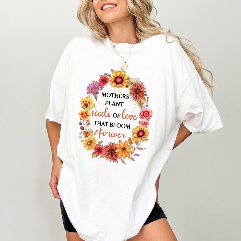 Floral Mama Comfort Colors Shirt, Respect Mama T-shirt, Mothers Plant Seeds Of Love Graphic Tee, Gift For Mom, Mother's...