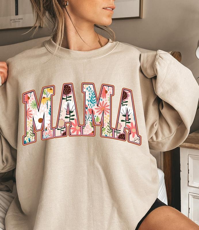 Floral Mama Sweatshirt, Floral Mom Sweatshirt, Mother's Day Shirt, Mommy Shirt, New Mom Shirt, Mom Flower Shirt, Vintage...
