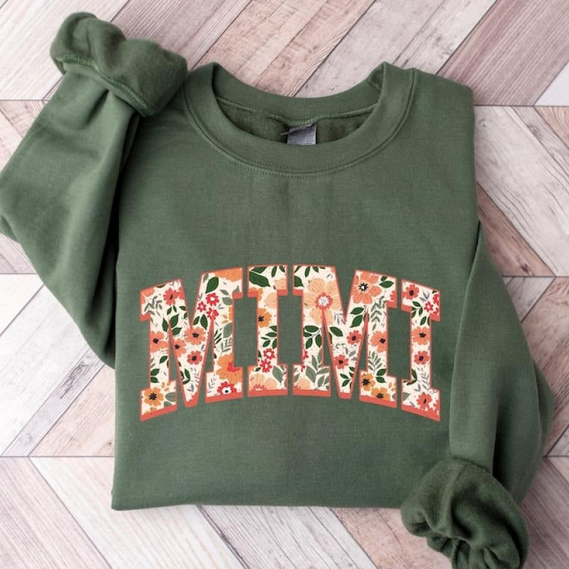 Floral Mimi Sweatshirt and Hoodie, Cute Mom Sweatshirt, Mother's Day Gift, Mommy Shirt, New Mom Gift, Gift for Mother,...