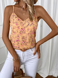 Floral Print Cami Tops V Neck Spaghetti Strap Camisole TopsY2K T-Shirts, Hoodie, Sweatshirt | GrindPrints.com