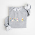 Floral Print Goose Crewneck, Bunny Easter Sweatshirt, Cute Spring Clothes Women, 2025 Easter Pastel Work Clothes Women,...