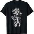 Floral Skeleton Flowers Goth Occult Death Dark Alt Aesthetic T-Shirt made in usa Hoodie, Sweatshirt | GrindPrints.com