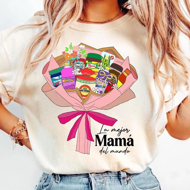 Floral Topper Multipack Mama Tshirt Sweatshirt, La Mejor Mama Del Mundo, Retro Madre Shirt, Happy Mother's Day, Unisex...