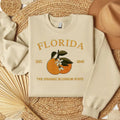 Florida Orange Blossom Embroidered State Flower Sweatshirt, Hometown Embroidered Shirt, Favorite Flower Embroidered Shirt...