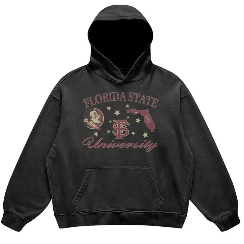 Florida State University Retro Style Hoodie Cotton Menswear T-Shirts, Sweatshirt | GrindPrints.com