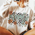 Flower Coquette Mama Bow Shirt, Mama Preppy Floral Tee, Mama Groovy Sweatshirt, Mothers Day Gift, Gift for Mom Hoodie