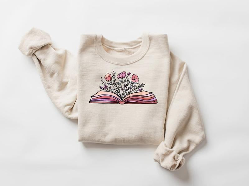Flowers Book Sweatshirt T-Shirts, Hoodie | GrindPrints.com