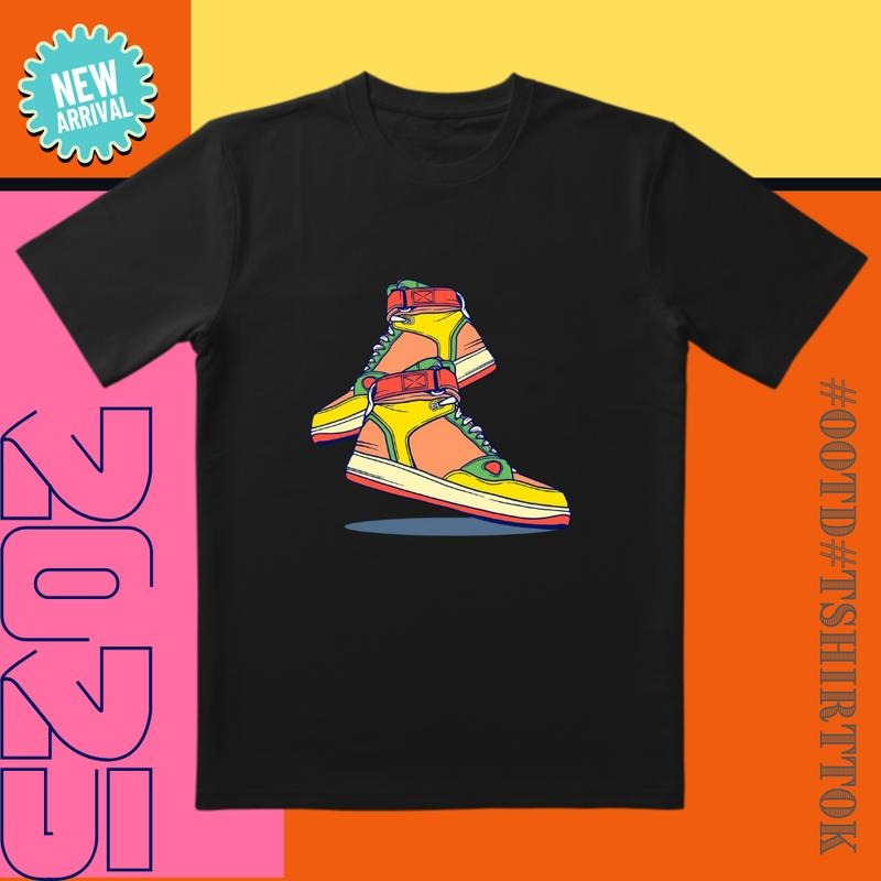 Fluorescent Sneaker Yellow Orange Green Contrast 'Daily OOTD' Streetwear T-Shirts, Hoodie, Sweatshirt