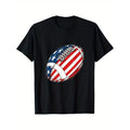 Football Ball American Flag American Great Gift Creative T-Shirt Crew Neck, Refreshing, Printed, 180g made in usa Hoodie,...