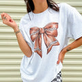 Football Bow Graphic Top T-Shirts, Hoodie, Sweatshirt | GrindPrints.com