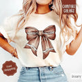 Football Bow Shirt Comfort Colors, Womens Football Tee, Womenswear Oversized Crewneck Hoodie, Sweatshirt | GrindPrints.com