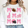 Football Coquette Bow Sweatshirt, Soft Girl Era, Coquette Football, Social Club, Pink Bow, Football Mom, Unisex...