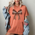 Football Coquette, Girly, Sports, Game Day, Big Game, Touchdown, Tailgate Party Tshirt, Women's Comfort Colors Tshirt,...