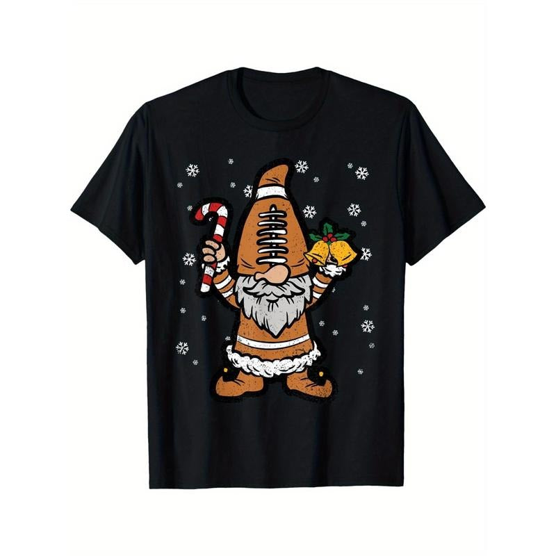 Football Gnome Christmas X-Mas Candy Cane Sport Snowflakes men T-Shirt made in usa Hoodie, Sweatshirt | GrindPrints.com