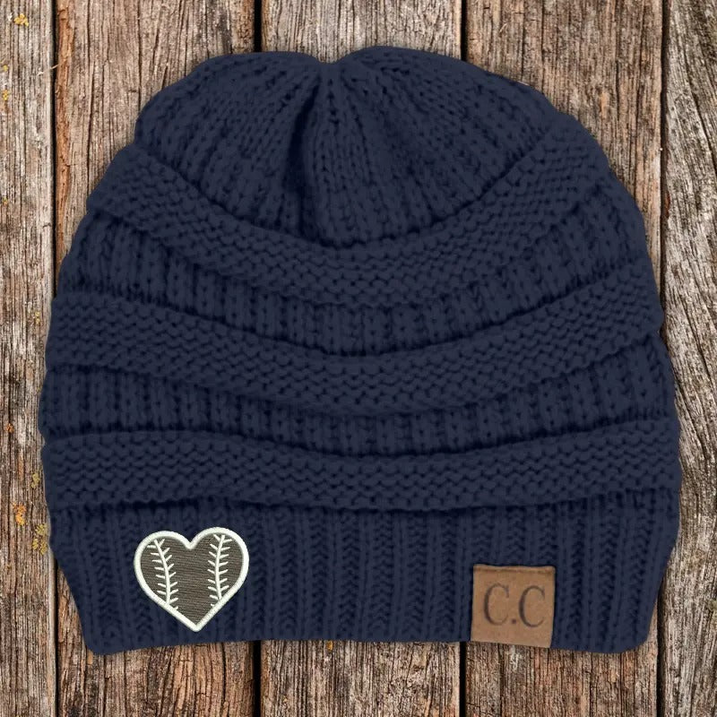 Football Heart Beanie C.C Thick Knit Soft Beanie T-Shirts, Hoodie, Sweatshirt | GrindPrints.com