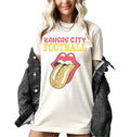 Football Lip T-Shirt Vintage Home Town Team Tees Throwback Rock Tshirt Miami Kansas City FOotball Tee Atlanta Tee San...