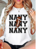 Football Nanny Football Grandma Shirt Game Day Nanny Proud Football Nany Football Lover Shirt Sports Nanny Short Sleeve T-Shirts, Hoodie, Sweatshirt