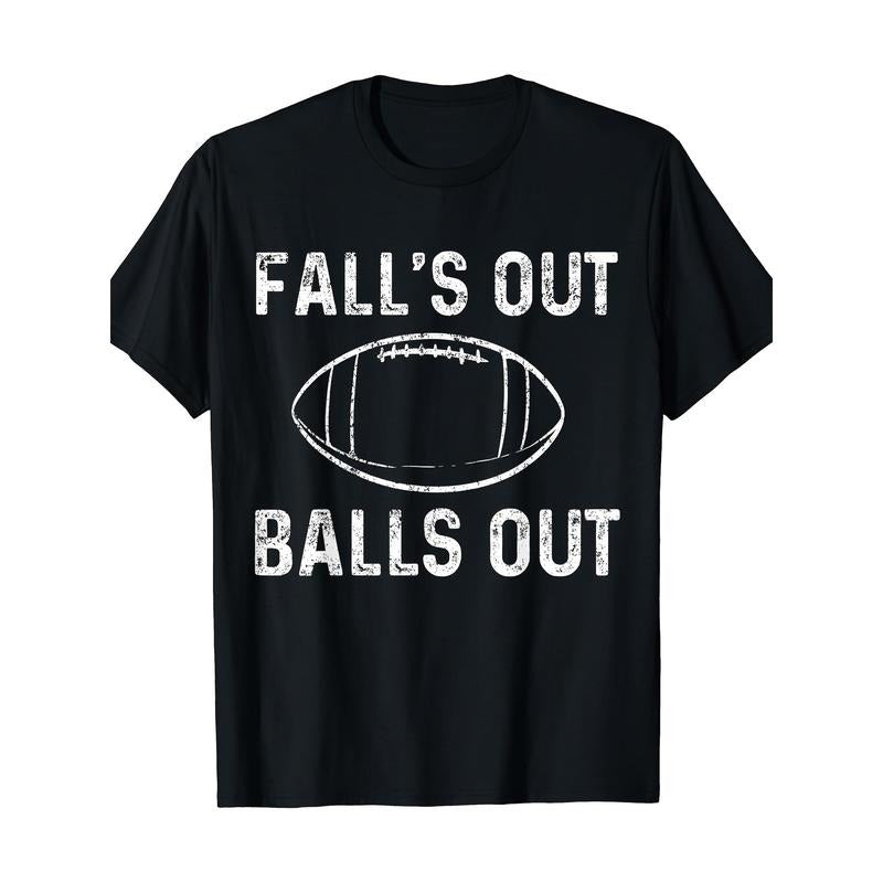 Football Out Balls Falls Out American Football T-Shirt-220g made in usa Hoodie, Sweatshirt | GrindPrints.com