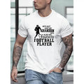 Football Player Print Versatile T-shirt For Men, A Stylish And Casual Printed Short-sleeved Top For High-end Men's...